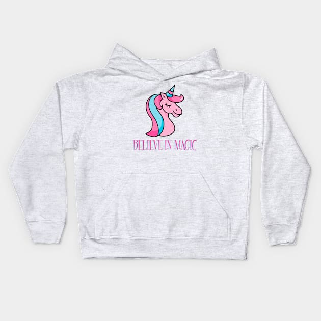 believe in magic Kids Hoodie by AKwords